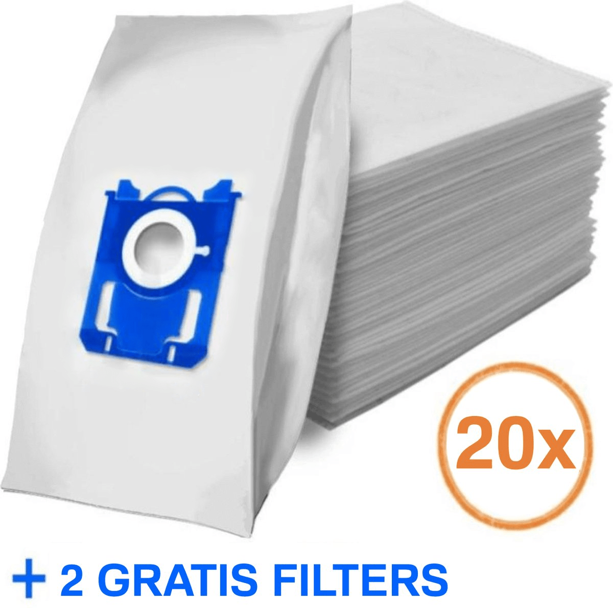 20x Stofzuigerzakken AEG Philips / Electrolux S-Bag 3-D + 3 Gratis filters